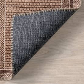 Recycled Washables Dannica Striped Washable Brown Rug