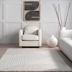 Winterlocks Sisile Zen Garden Tasseled Off White Rug