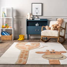 Beige nursery sale rug