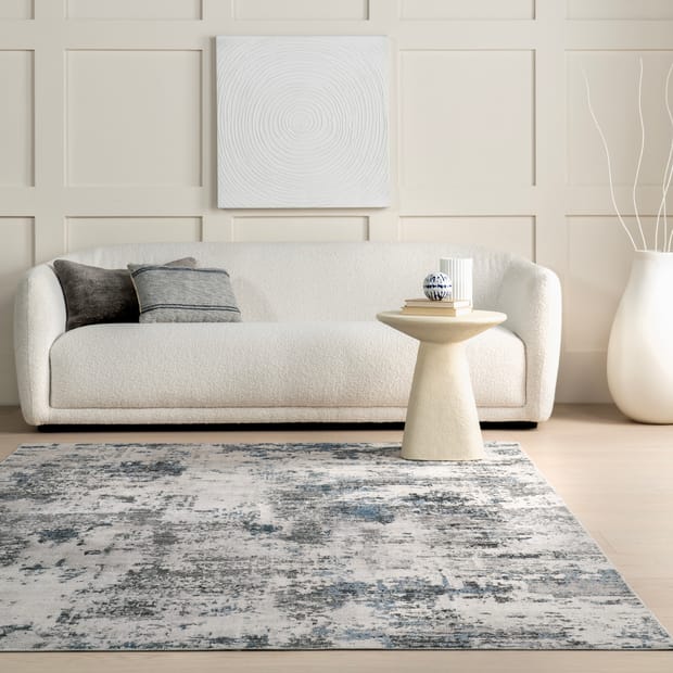 Unusual Abstract Rug Grey Industrial Rug Polyester Pet Friendly Non-Slip  Backing Washable Area Rug for Living Room