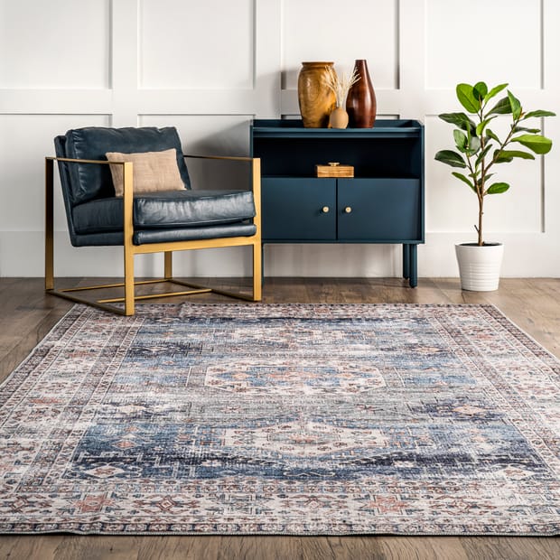 Addison Rugs Indoor/Outdoor Harpswell AHP32 Blue Washable 8' x 10' Rug