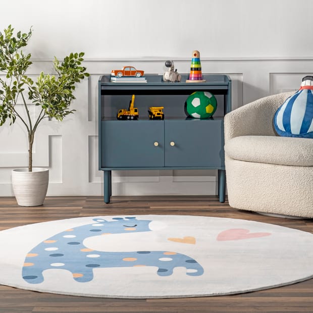 Cute Giraffe Area Rugs For Living Room, Low-pile Area Rug For