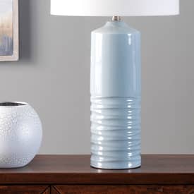 Alva 27-Inch Naomi Ceramic Table Lamp Spa Blue Lamp