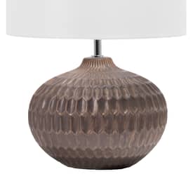 Alva 20-inch Ceramic Honeycomb Recessed Table Lamp Grey Lamp