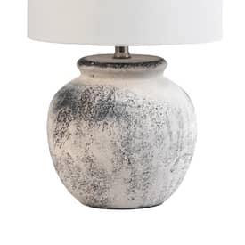 blue textured urn table lamp