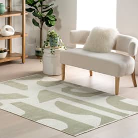 Light deals green rug