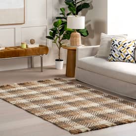 Arbor Mavis Plaid Jute Ivory Rug