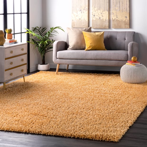 Floor Mat, Small Rug, Thick Carpet, Rectangle Rug, Red And Yellow