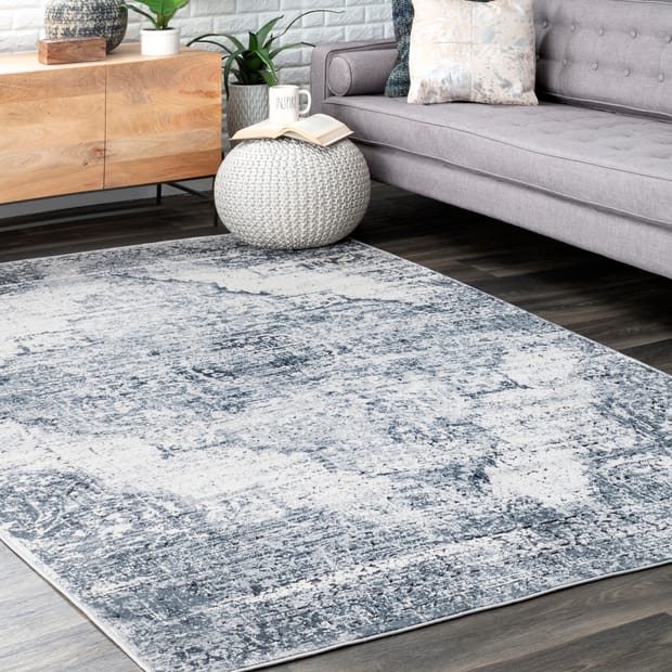 Timesence Moroccan Medallion Blue Rug