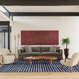 Navy Mandia Striped Area Rug