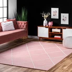 Pink and best sale gray nursery rug