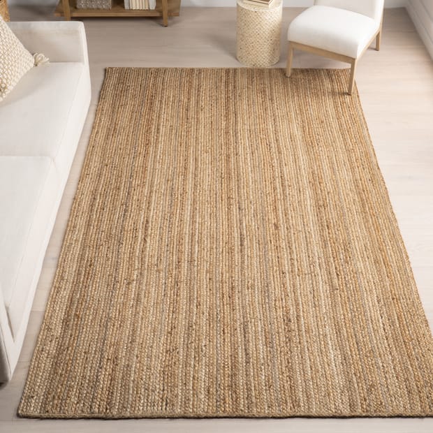 Amber Natural Braided Oval Jute Rug
