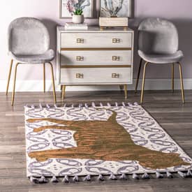 Multicolor Fierce Tiger Area Rug