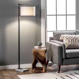 black standard floor lamp