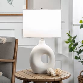 Ceramic store white lamp