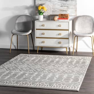 Gray Tempora Tribal Trellis rug