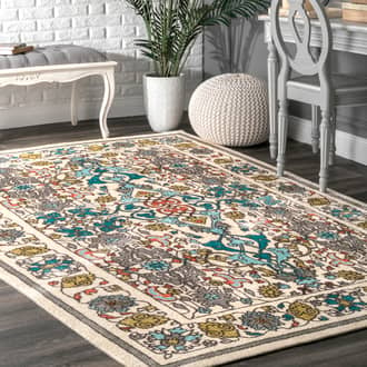 Multi Flourish Printed Vibrant Adileh rug