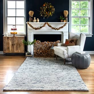 Silver Textures Veronica Wool Braided rug