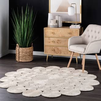 Ivory Hazle Braided Concentric Circles rug