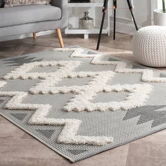 Off White Elderidge Textured Chevron rug