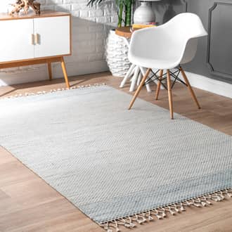 Blue Reppetto Wool Trellis Flatweave rug