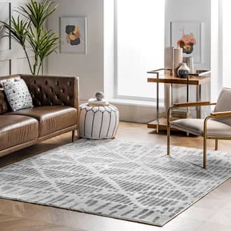 Light Gray Timeless Abstract Lattice rug