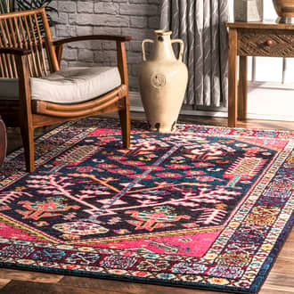 Pink Chroma Tree Of Paradise Medallion rug