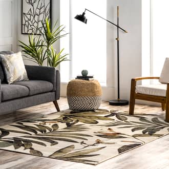 Green Pine Grove Ciara Tropical Leaves rug