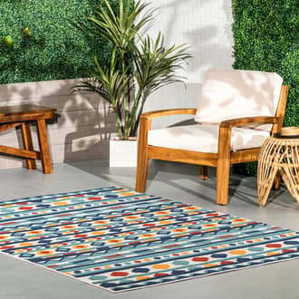 Blue Solaris Jovani Geometric Indoor/Outdoor rug