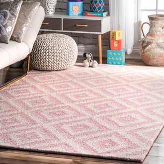 Light Pink Tuscan Scandinavia Diamond rug - Contemporary Rectangle 5' x 8'