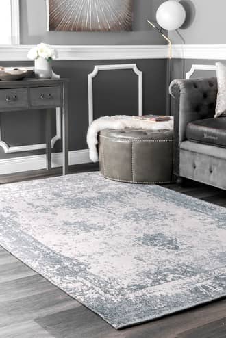 Slate Blue Maester Faded Abstract rug