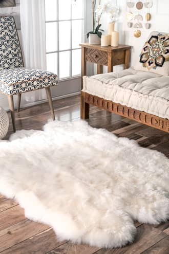 Natural Shag Natural Sexto Pelt Sheepskin rug