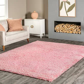 Photos - Area Rug Baby Pink Solid Fluffy 4' x 6' rug Baby Pink 200OZAS01E-406