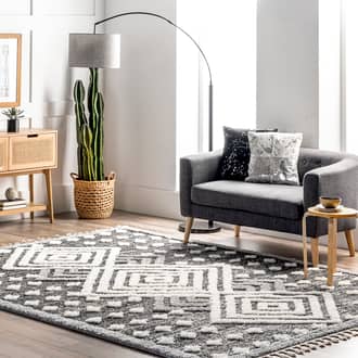 Gray Lenore Layla Textured Diamond rug