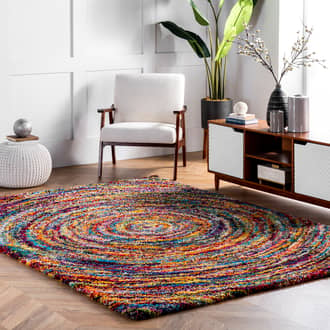 Photos - Area Rug Multicolor Swirl 5' 3" rug Multicolor 200OZXL03A-R505