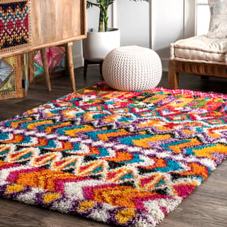 Multi Radiance Moroccan Collage rug - Bohemian Rectangle 5' 3in x 7' 6in