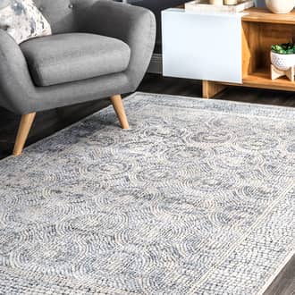 Light Gray Mozike Roman Trellis Mosaic rug