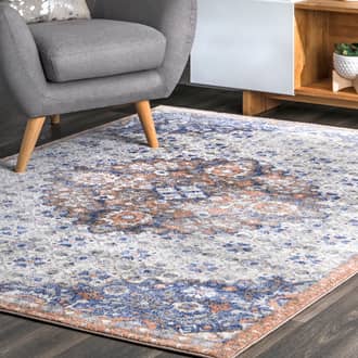 Blue Factoria Faded Medallion rug