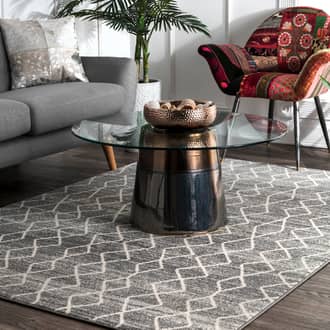 Gray Bosphorus Moroccan Lattice rug