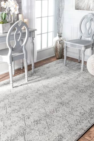 Gray Bosphorus Rhomb Lattice rug