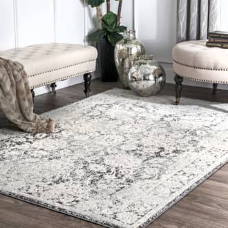 Ivory Primavera Floral Silhouette rug - Traditional Rectangle 5' x 7' 5in