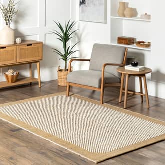 Beige Tenerife Khloe Textured Bordered rug