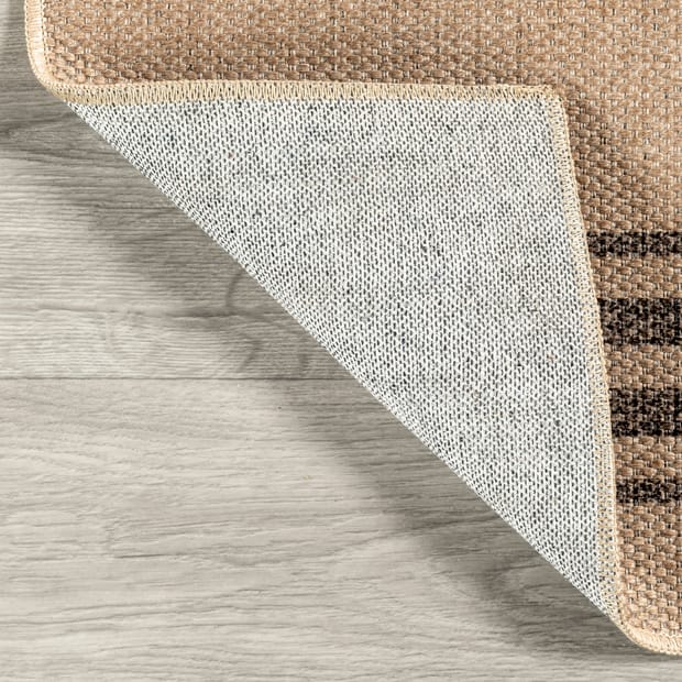 Lauren Liess x Rugs USA Taproot Easy-Jute Washable Striped Natural Rug