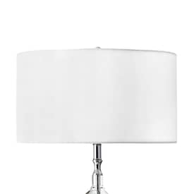 grey table lamp with crystal droplets