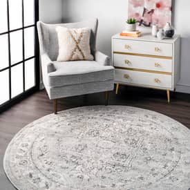 Sundry Vintage Medallion Light Grey Rug