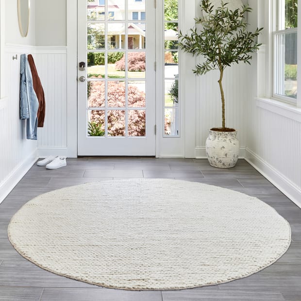 Textures Veronica Wool Braided Off White Rug