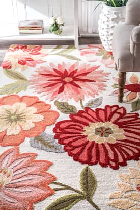 Fergana Flower Bouquet Pink Rug