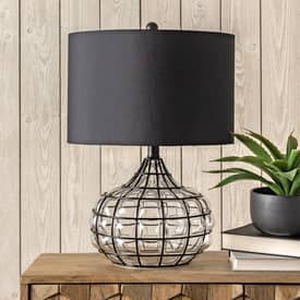 Black wire hot sale table lamp