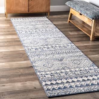 Navy Bosphorus Banded Geometric rug