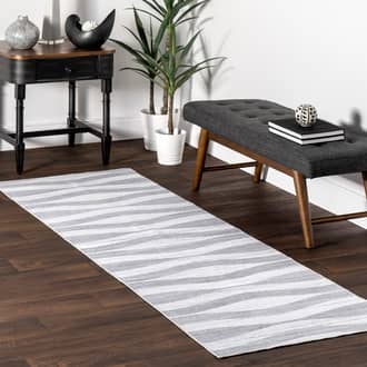 Light Gray Rain Haven Sherri Washable Waves rug